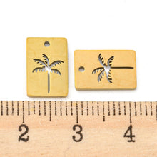 Load image into Gallery viewer, Palm Tree Gold Charm