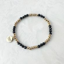 Load image into Gallery viewer, Black Stackable Gemstone Bracelet