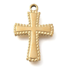 Load image into Gallery viewer, Faithful Cross Gold Charm