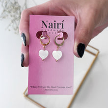 Load image into Gallery viewer, Small Heart Huggie Earrings