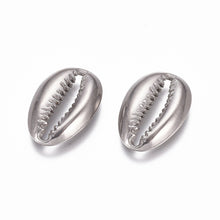 Load image into Gallery viewer, Cowrie Shell Silver Charm