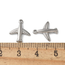Load image into Gallery viewer, Dainty Silver Airplane