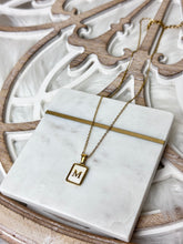 Load image into Gallery viewer, Rectangle Mother Pearl Initial