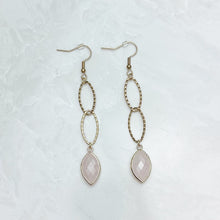 Load image into Gallery viewer, Fall Rose Quartz Earrings