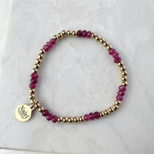Load image into Gallery viewer, Red Stackable Gemstone Bracelet