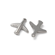 Load image into Gallery viewer, Dainty Silver Airplane