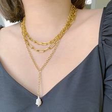 Load image into Gallery viewer, Pearl Lariat Necklace