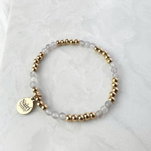 Load image into Gallery viewer, Light Gray Fall Stackable Gemstone Bracelet
