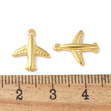 Load image into Gallery viewer, Dainty Gold Airplane
