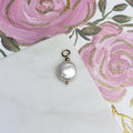 Baroque Coin Natural Pearl Charm