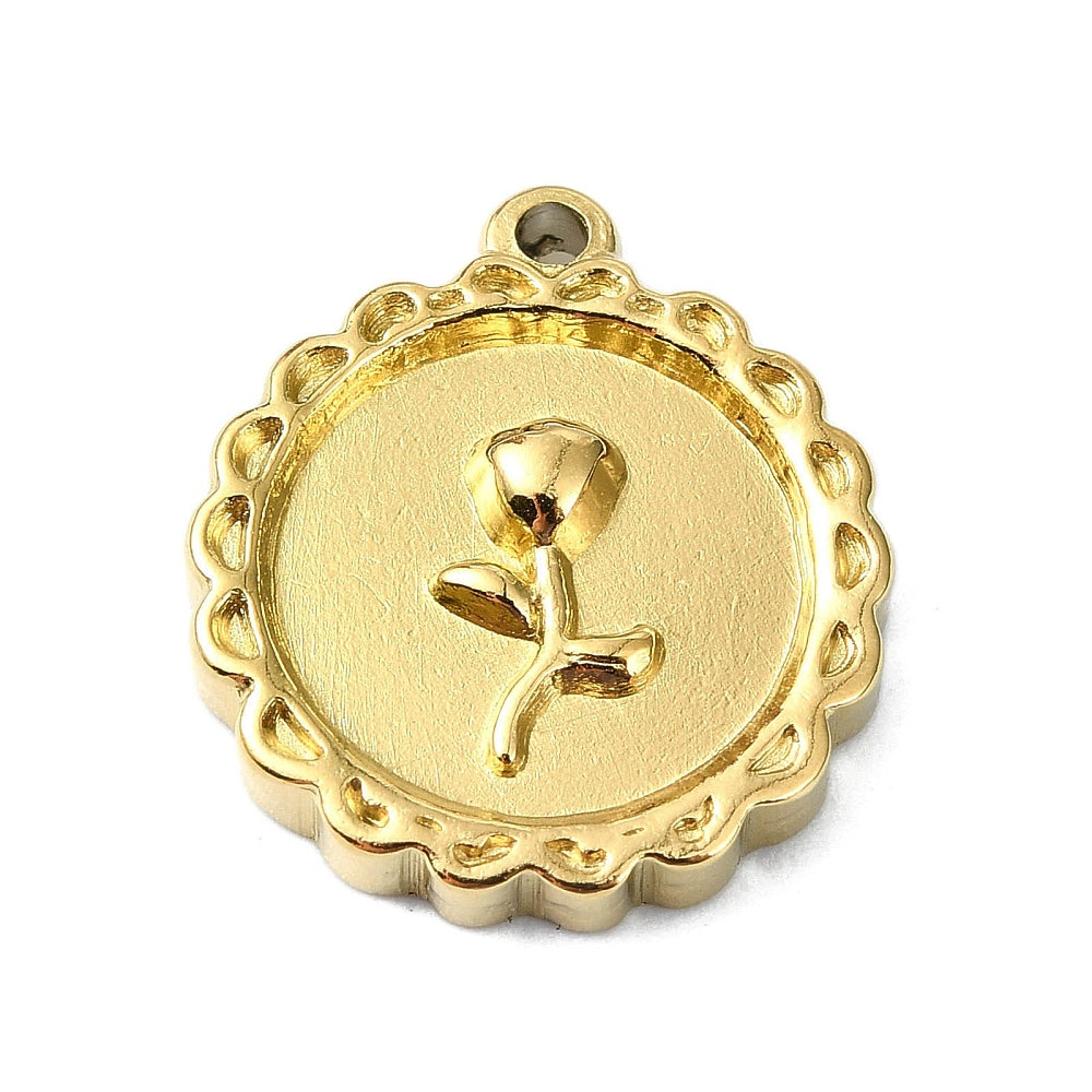 Single Rose Charm