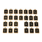 Enamel Black Initials Charm