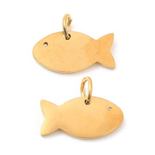 Load image into Gallery viewer, Dainty Golden Fish Charm
