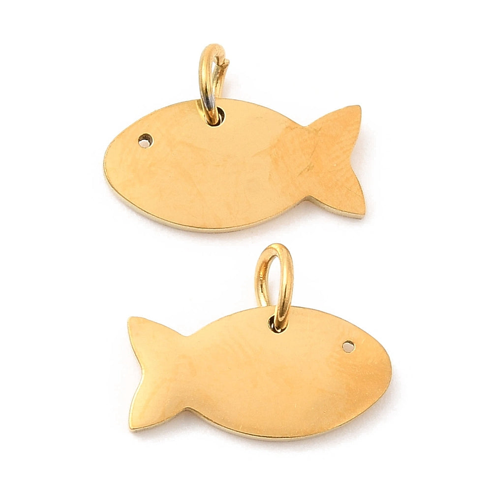 Dainty Golden Fish Charm
