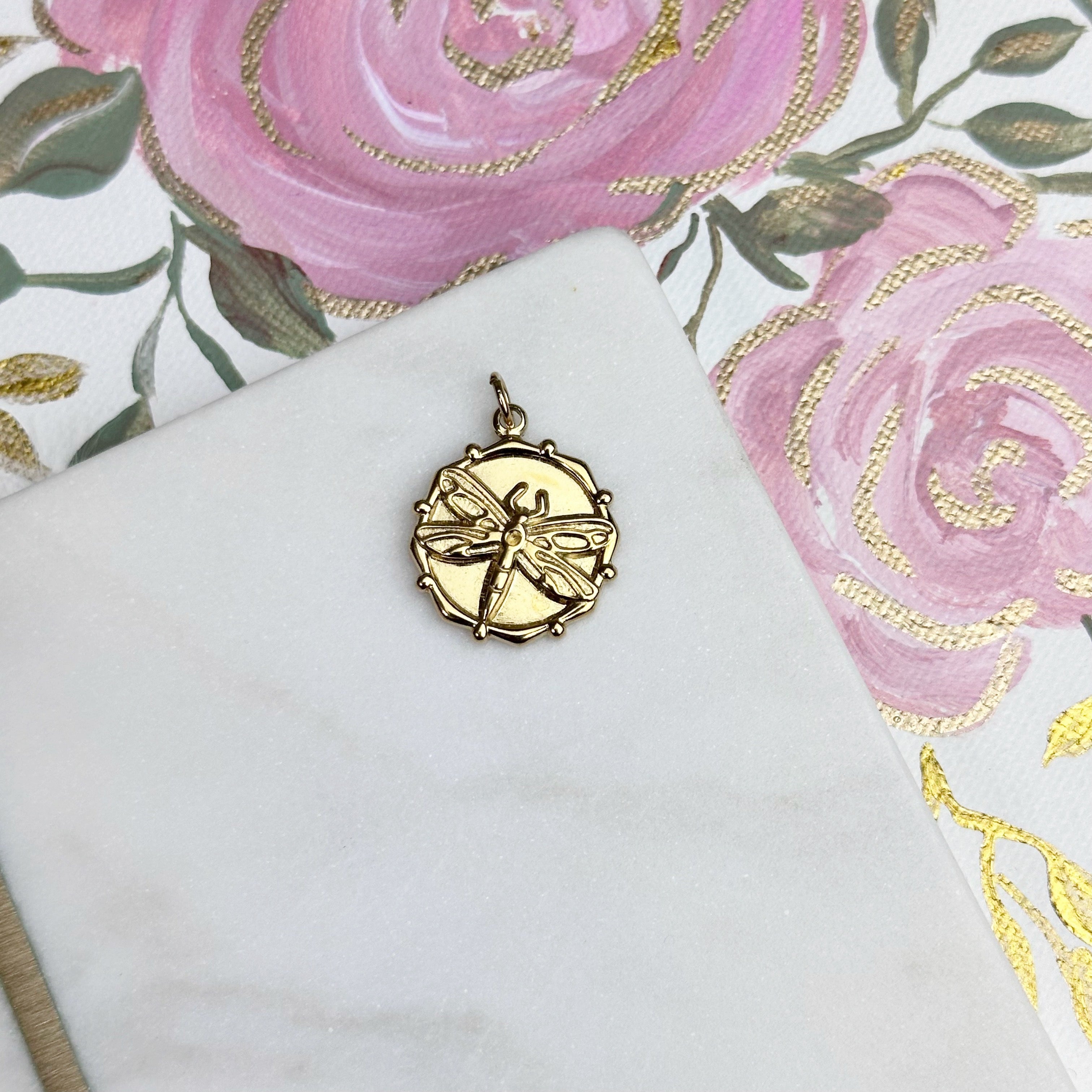 Rustic Dragonfly Charm