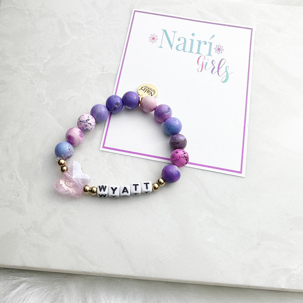 Butterfly Jade Name Bracelet