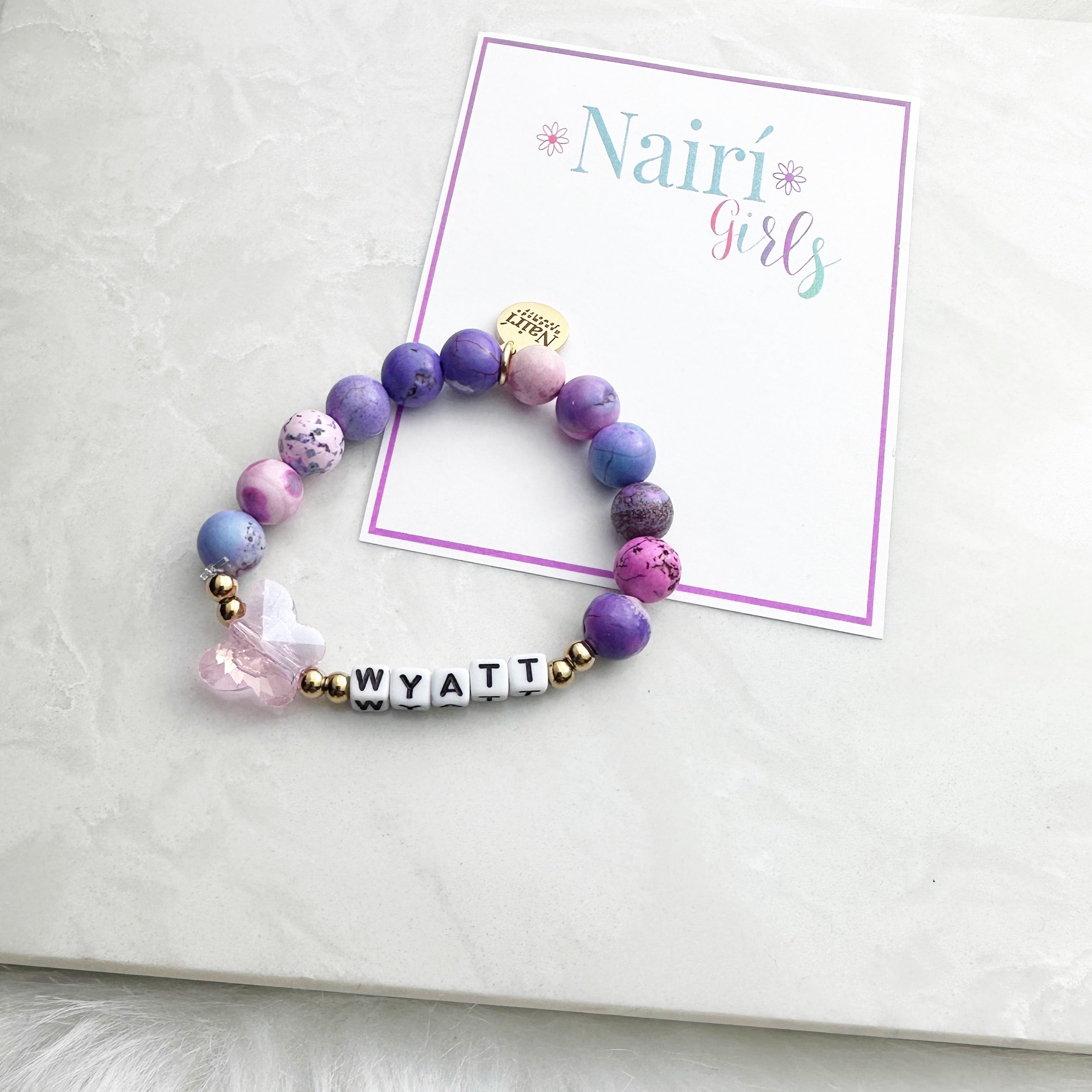 Butterfly Jade Name Bracelet