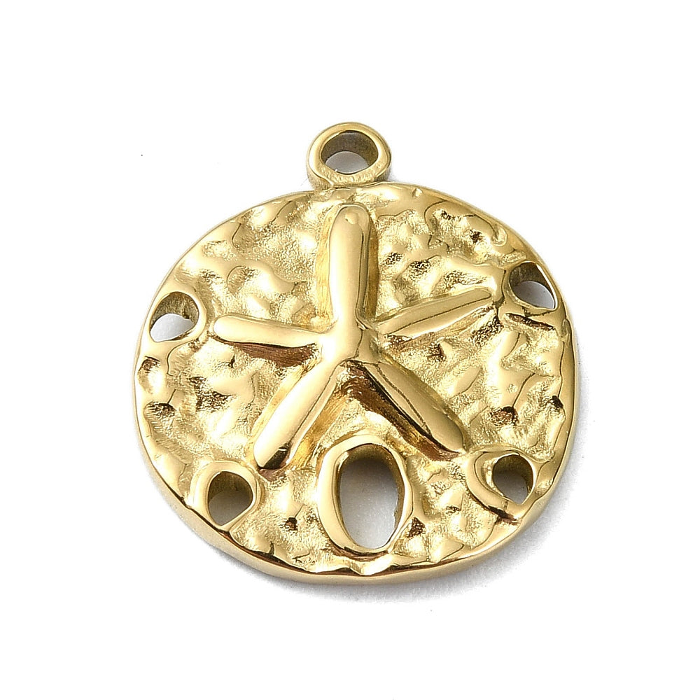 Sand Dollar Gold Charm