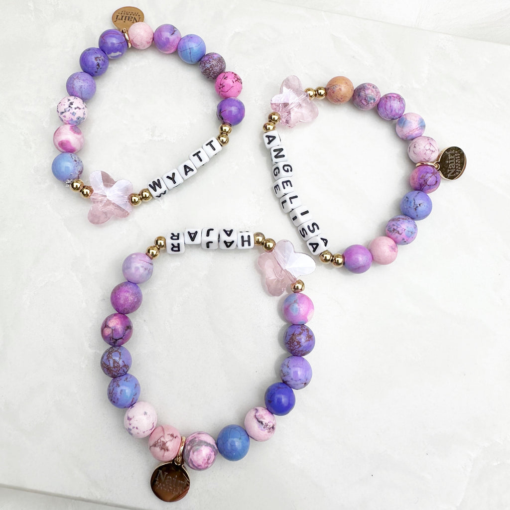 Butterfly Jade Name Bracelet