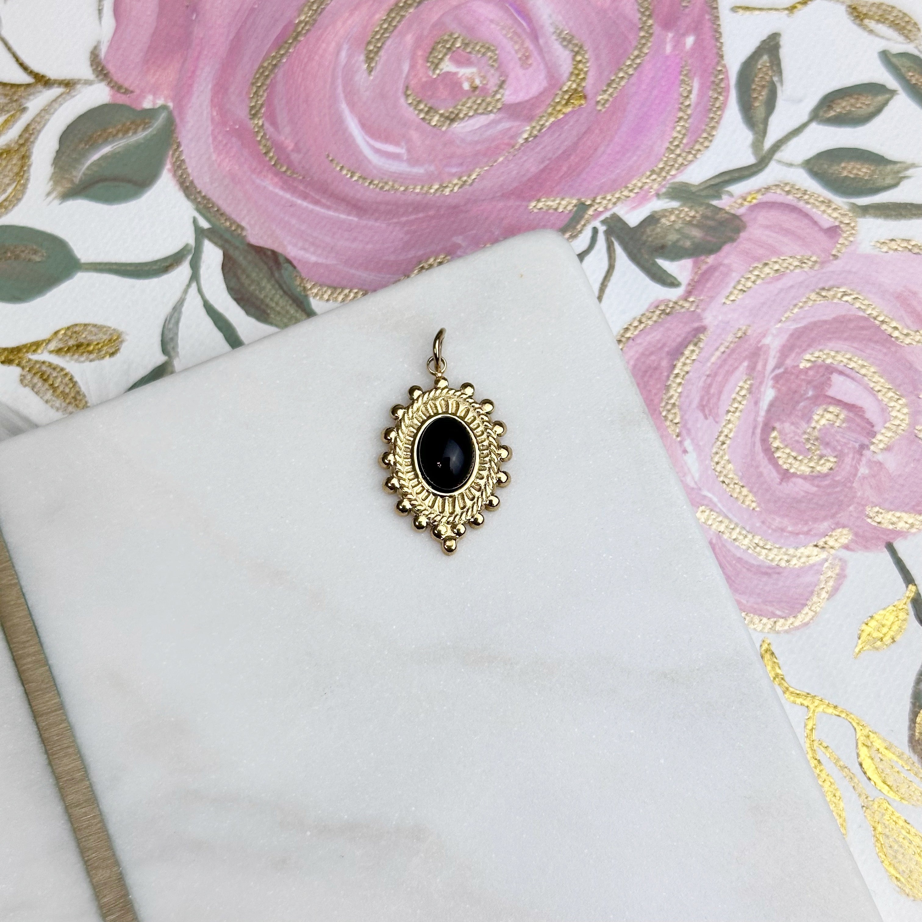 Vintage Oval Agate Charm