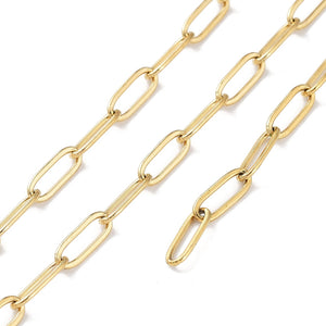 Small Elongated Paperclip Chain