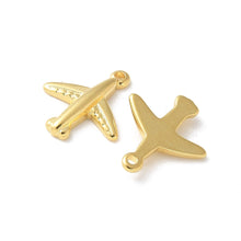 Load image into Gallery viewer, Dainty Gold Airplane
