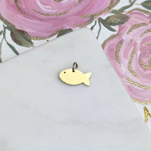 Load image into Gallery viewer, Dainty Golden Fish Charm
