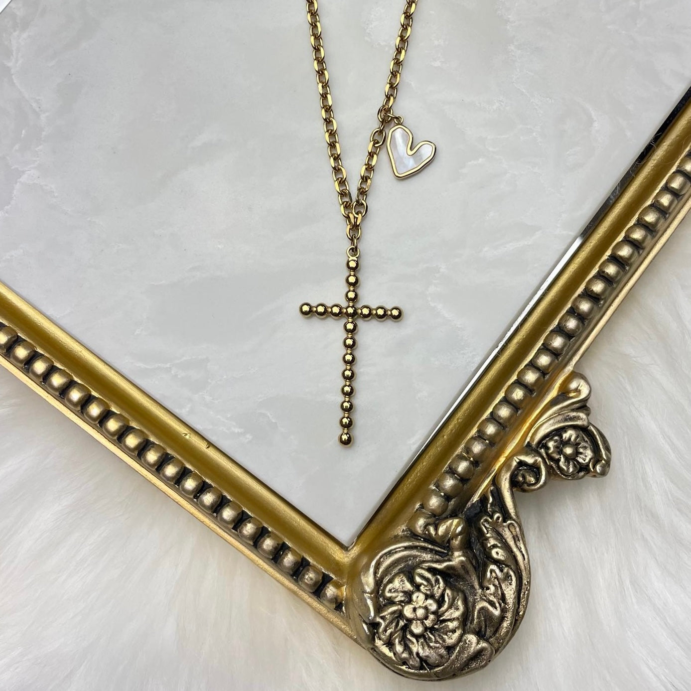 Large Cross and Heart