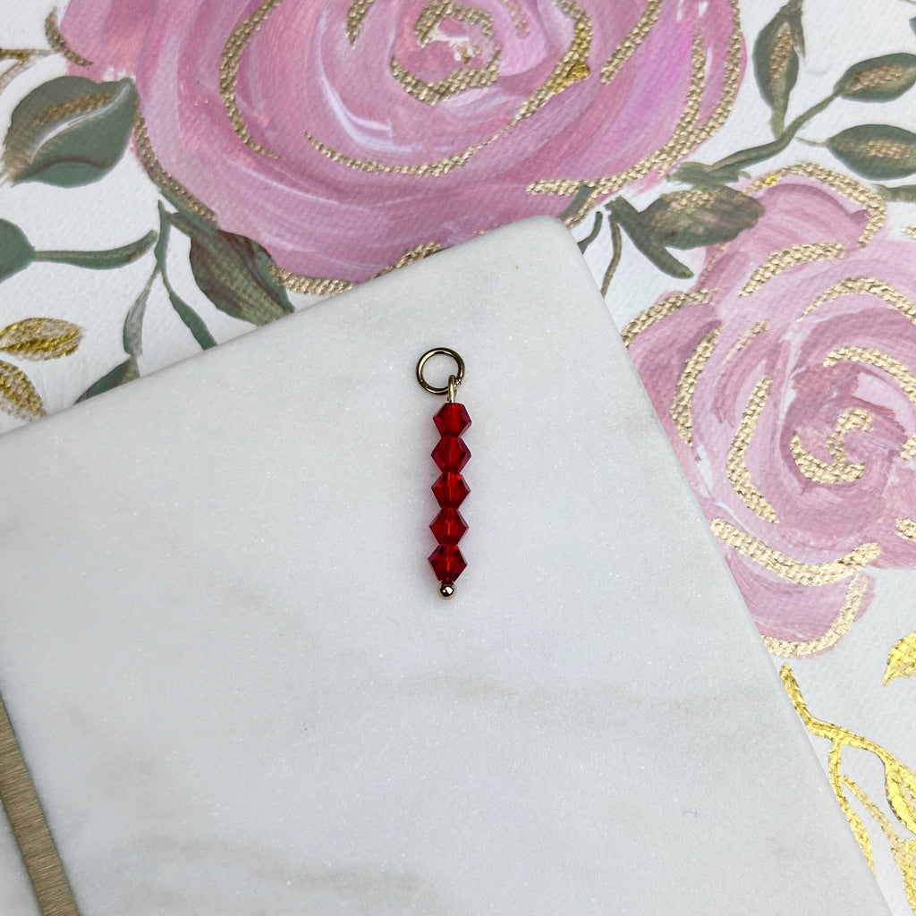 Bicone Crystals Charm