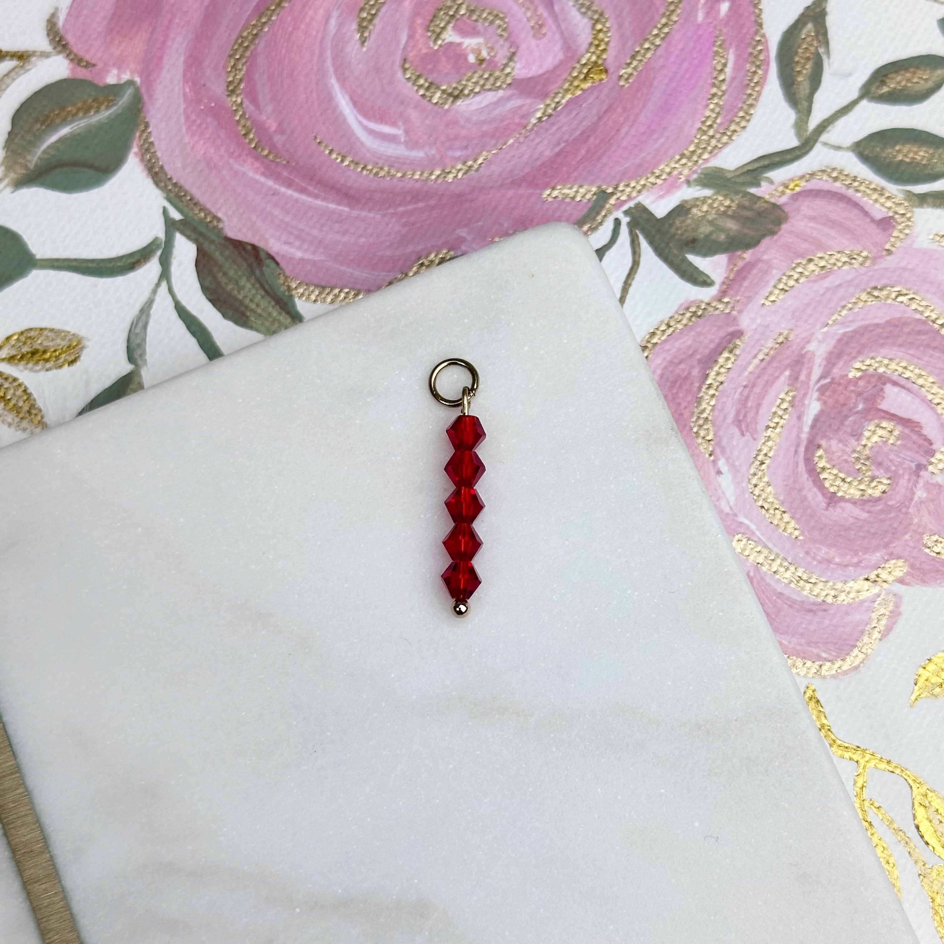 Bicone Crystals Charm