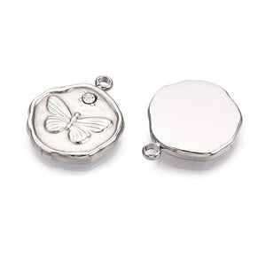 Shine Butterfly Silver Charm