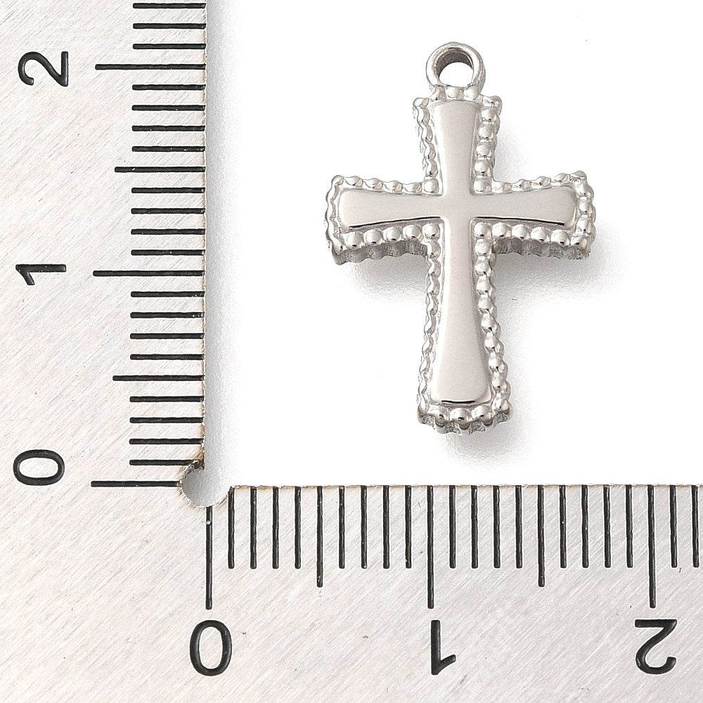 Faithful Cross Silver Charm