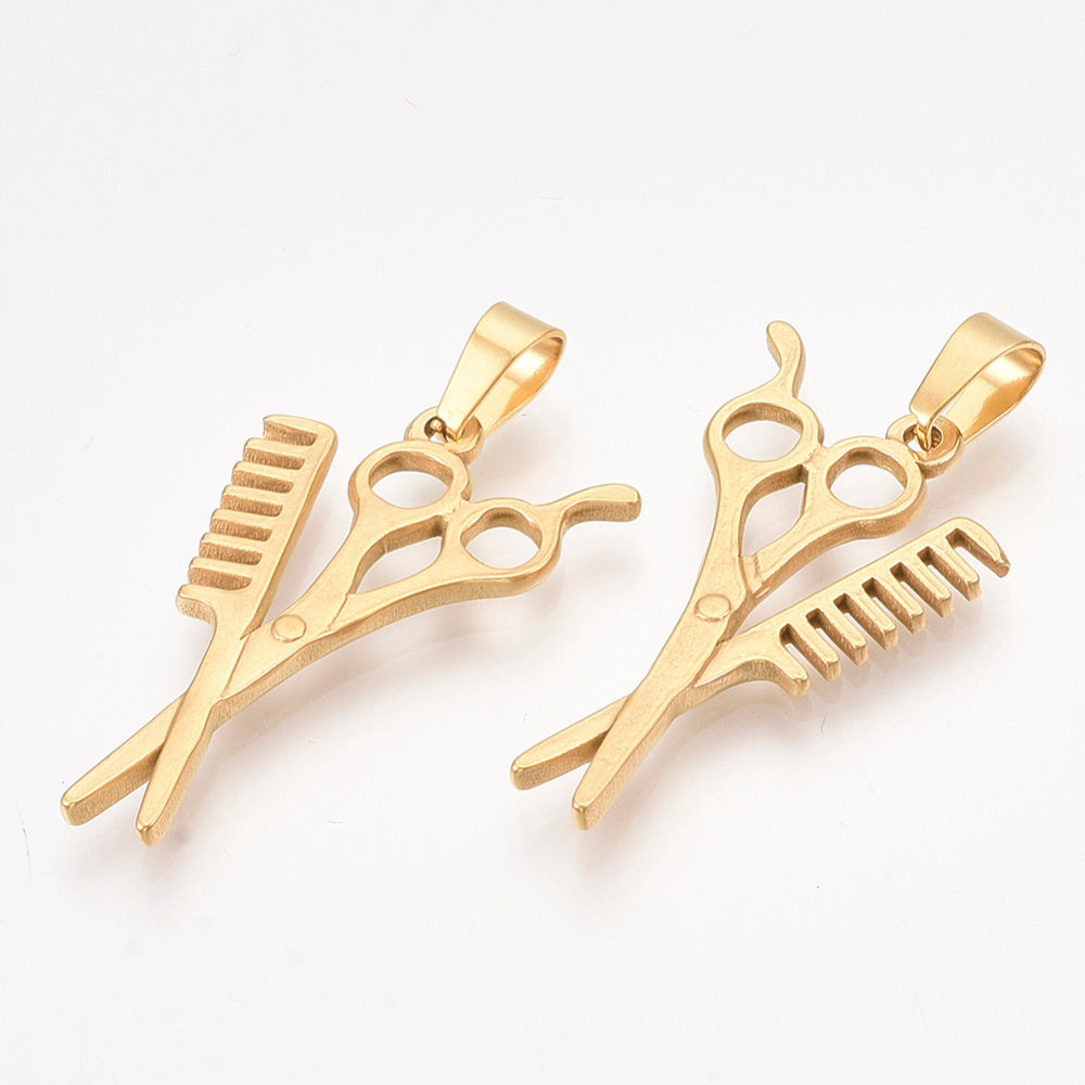 Scissors and Comb Charm