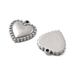 Silver Puffed Heart Charm