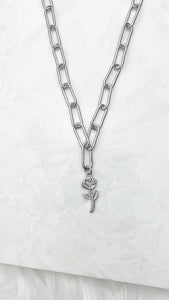 The Rose Necklace (Silver)