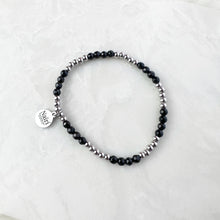 Load image into Gallery viewer, Black Fall Stackable Gemstone Bracelet
