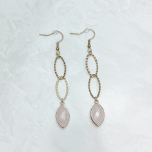 Load image into Gallery viewer, Fall Rose Quartz Earrings
