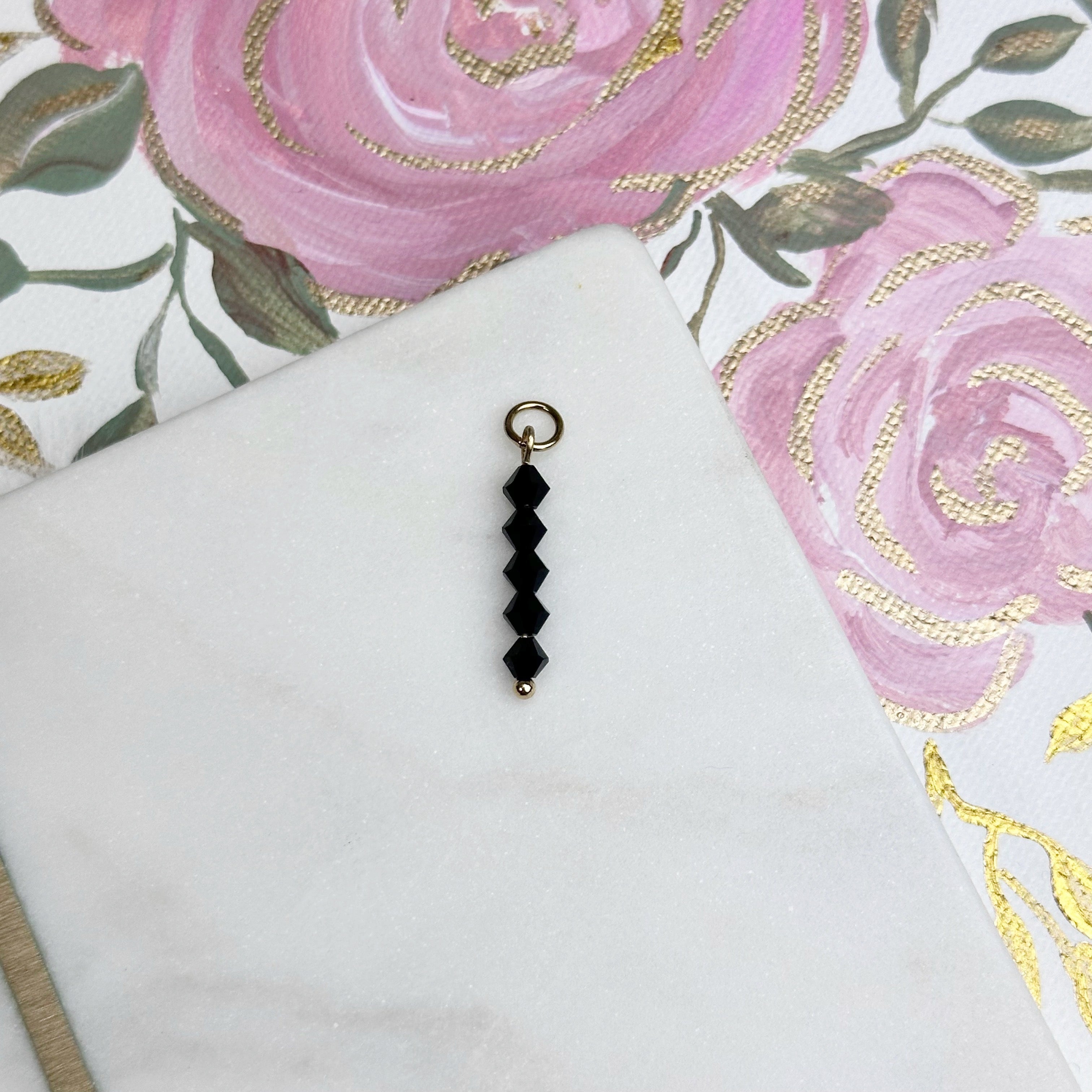 Bicone Crystals Charm