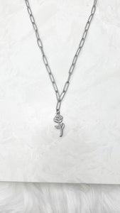 The Rose Necklace (Silver)