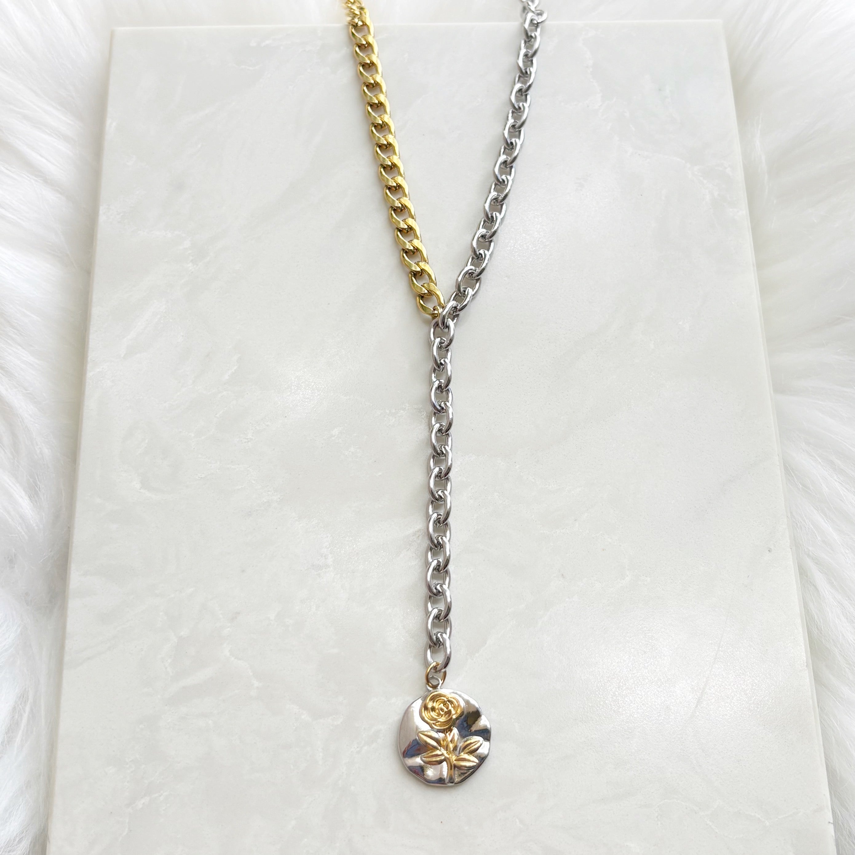 Silver and Thorn Necklace