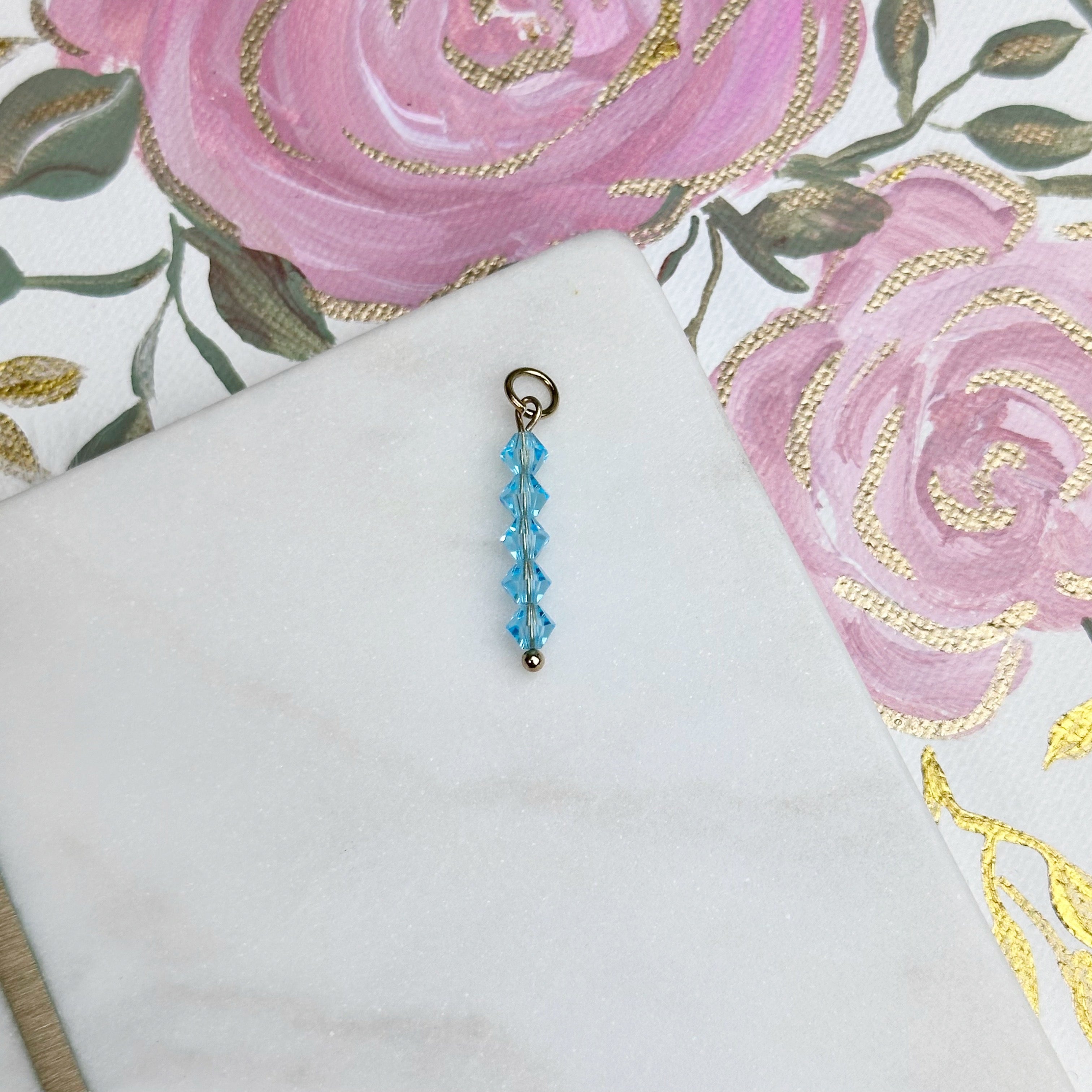 Bicone Crystals Charm