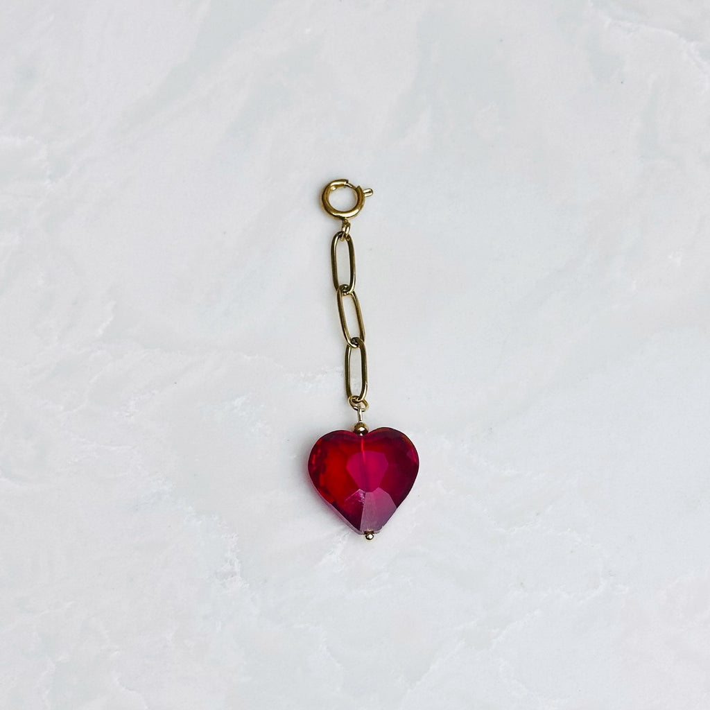 Red Heart Charm Necklace