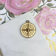 Load image into Gallery viewer, Guiding Compass Gold Charm
