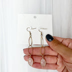 Fall Rose Quartz Earrings
