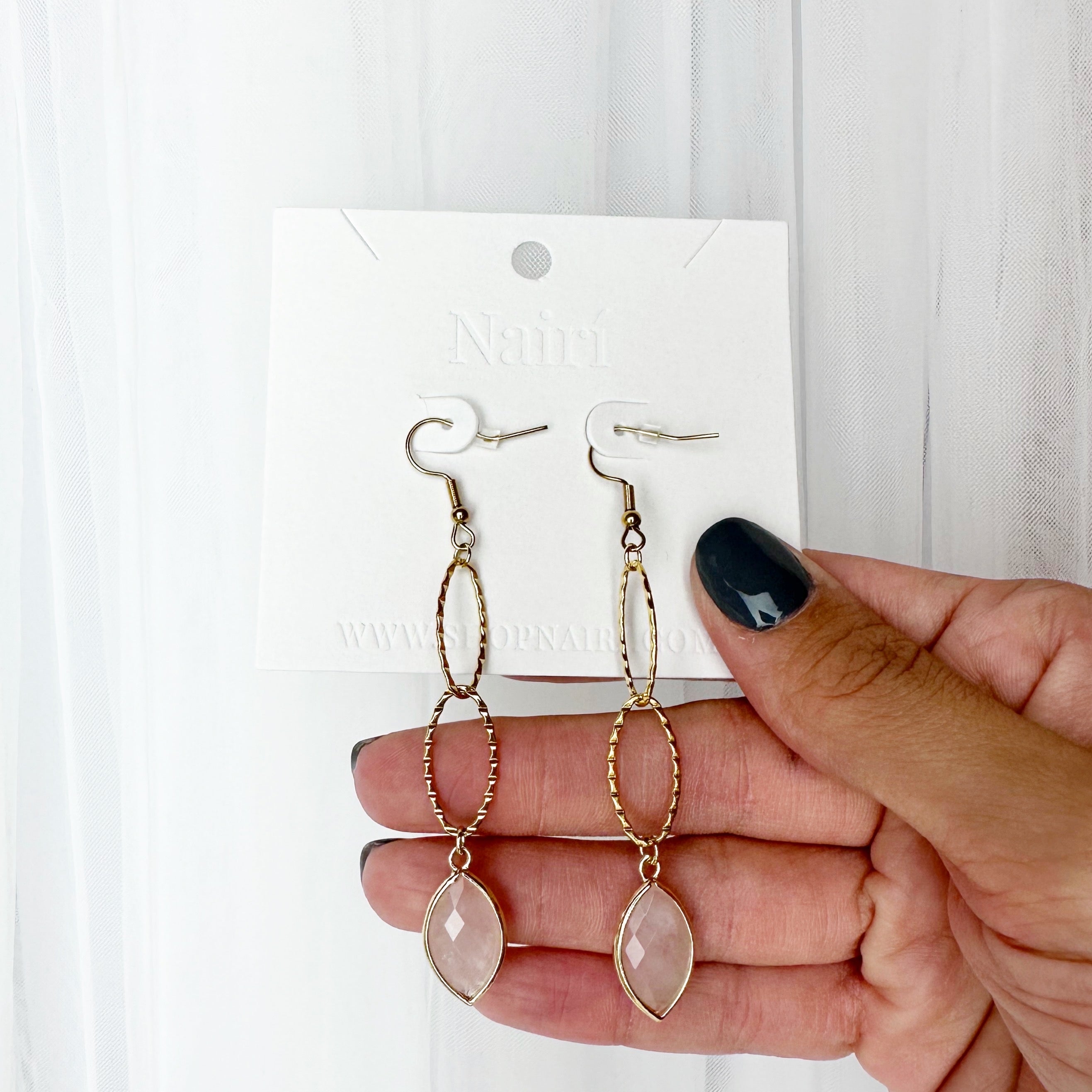 Fall Rose Quartz Earrings