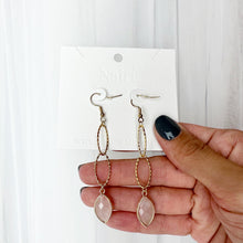 Load image into Gallery viewer, Fall Rose Quartz Earrings
