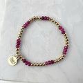 Red Stackable Gemstone Bracelet