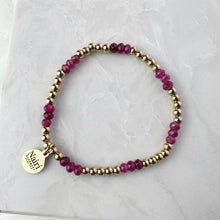 Load image into Gallery viewer, Red Fall Stackable Gemstone Bracelet
