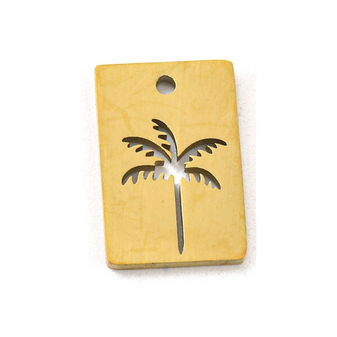 Palm Tree Gold Charm