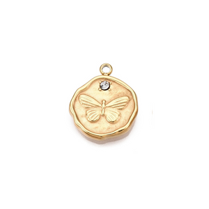 Shine Butterfly Gold Charm
